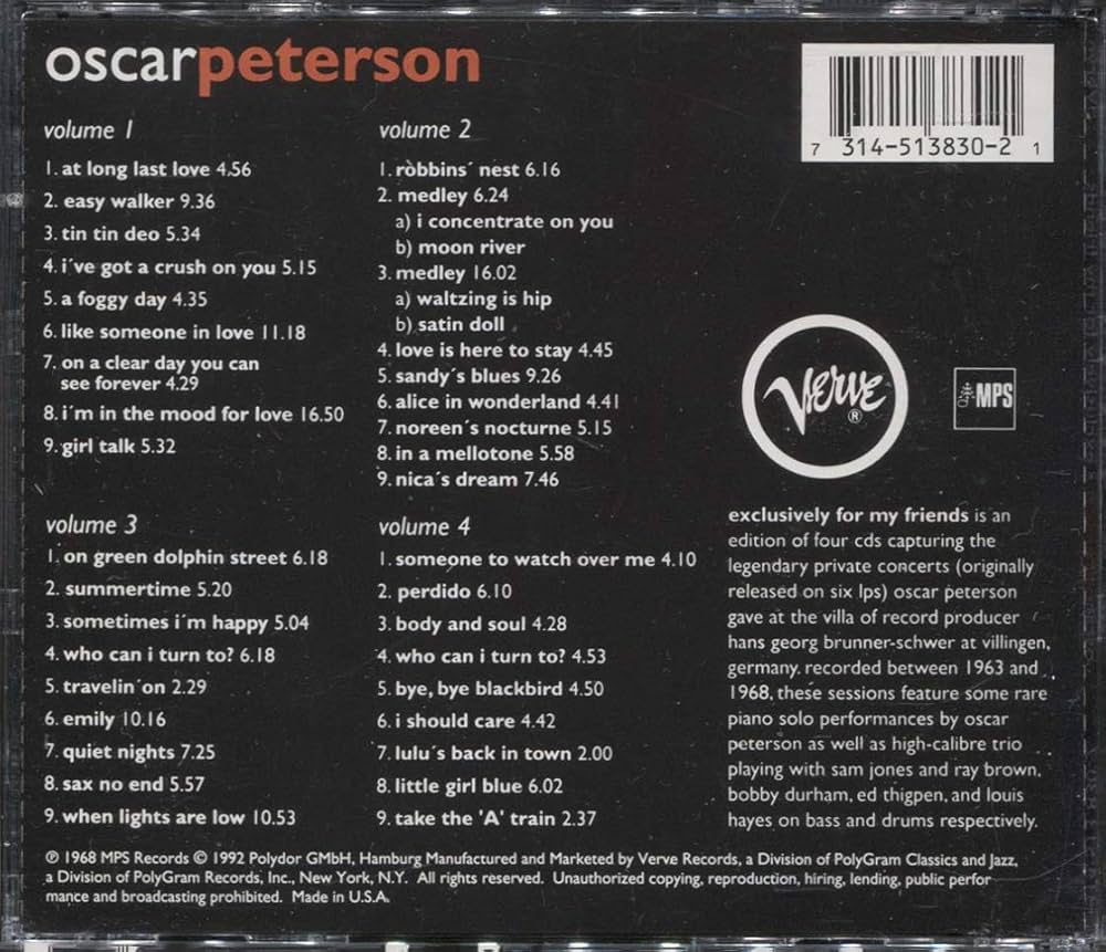 Amazon.com: Exclusively For My Friends [4 CD Box Set]: CDs & Vinyl