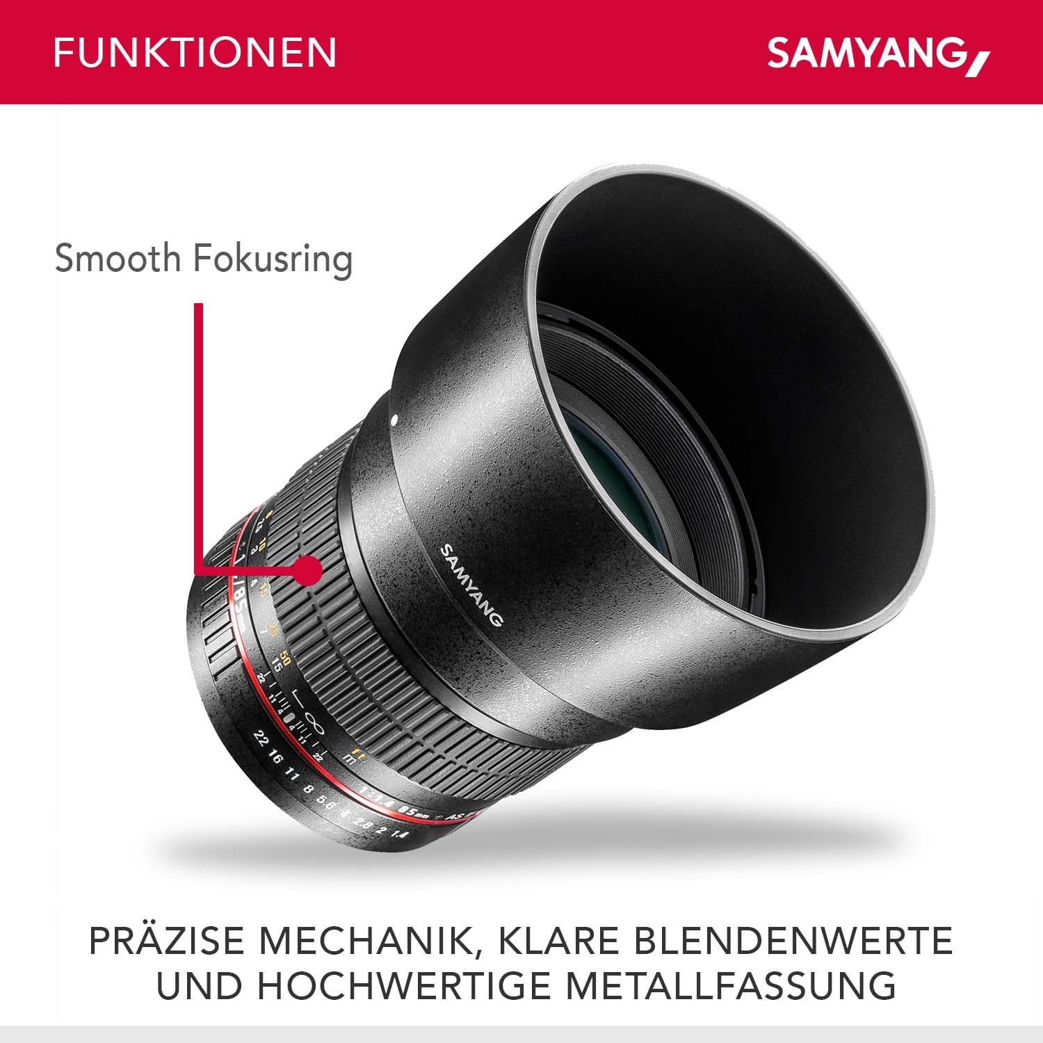 Amazon | SAMYANG 単焦点 レンズ 85mm F1.4 キヤノン EF用 フルサイズ