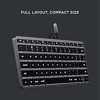 Amazon.com: Satechi Slim W1 Wired Backlit Keyboard, Illuminated