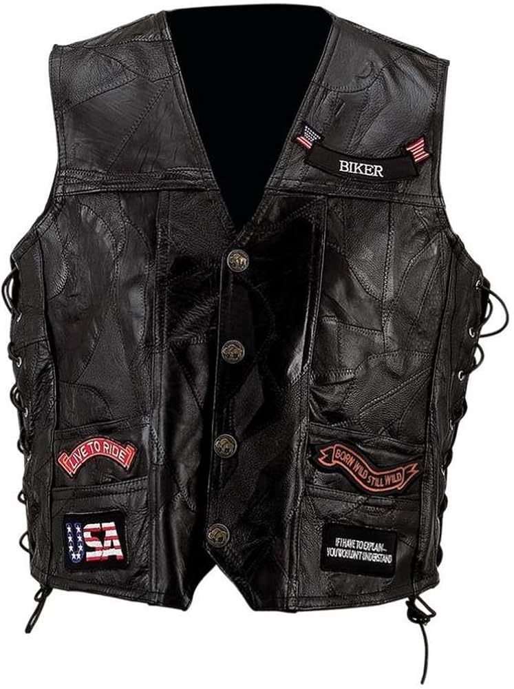 Genuine Buffalo Leather Vest at Amazon Men's Clothing store