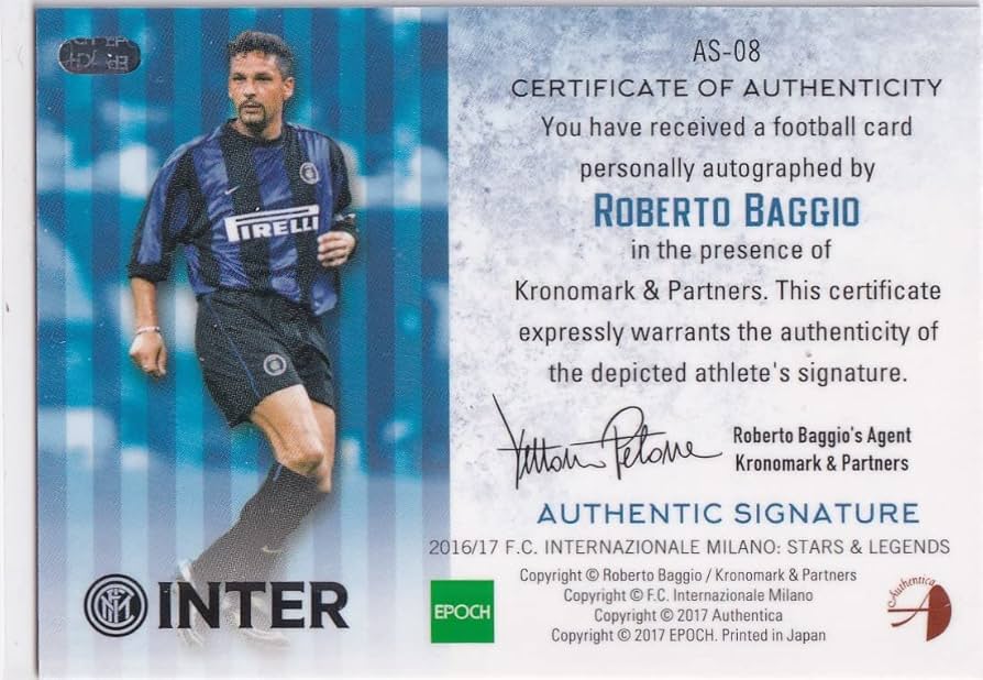 Amazon.co.jp: EPOCH INTER Roberto Baggio バッジョ STARS AND