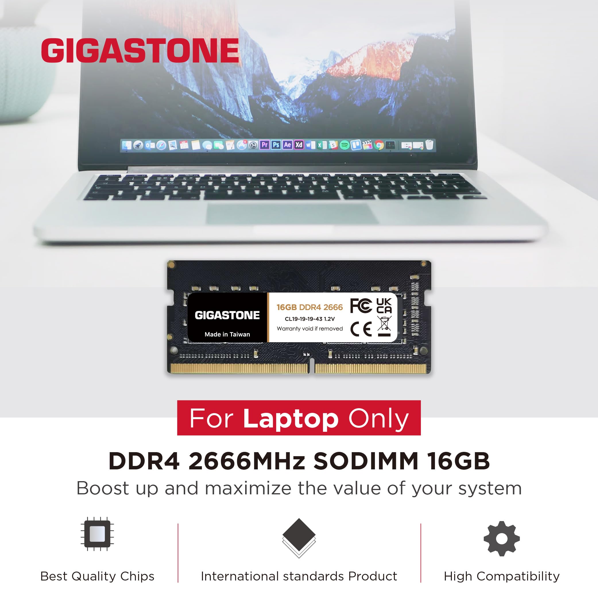 Amazon.co.jp: 【メモリ ノートパソコン専用 DDR4】GIGASTONE 16GBx2枚