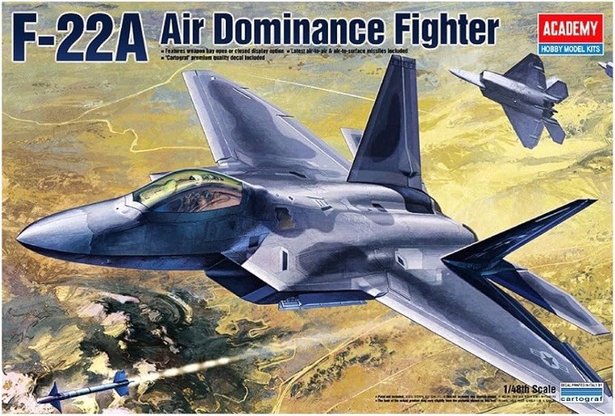 Amazon | アカデミー 1/48 F-22A ラプター プラモデル | プラモデル 通販