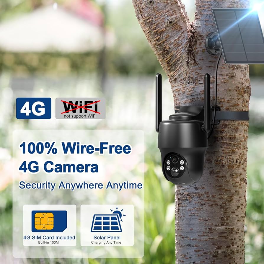 Amazon.com : ANRAN 4G LTE Cellular Solar Security Camera Wireless
