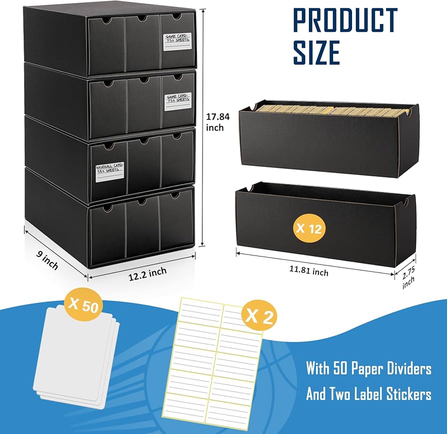 Amazon.com: Kitoyz 8000+Trading Card Storage Boxes with 50 Card