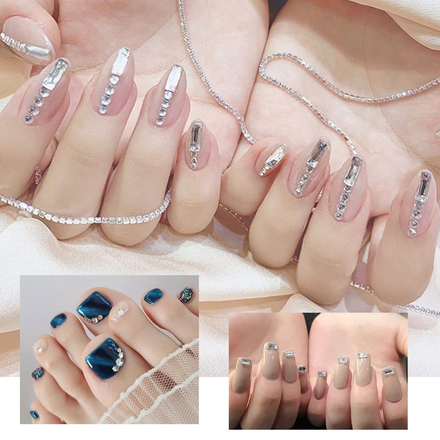 Amazon | Coollooda ラインストーン ネイルアート（约100個）ネイル