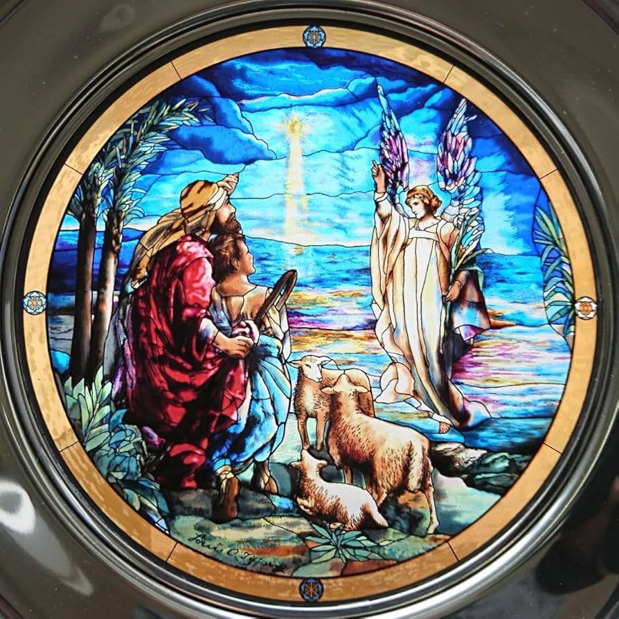 Amazon.co.jp: ルイスCティファニー ステンドグラス 天使と羊飼い