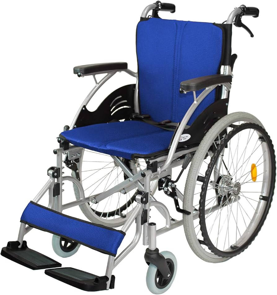 Amazon | ケアテックジャパン 自走式 アルミ製 折りたたみ 車椅子