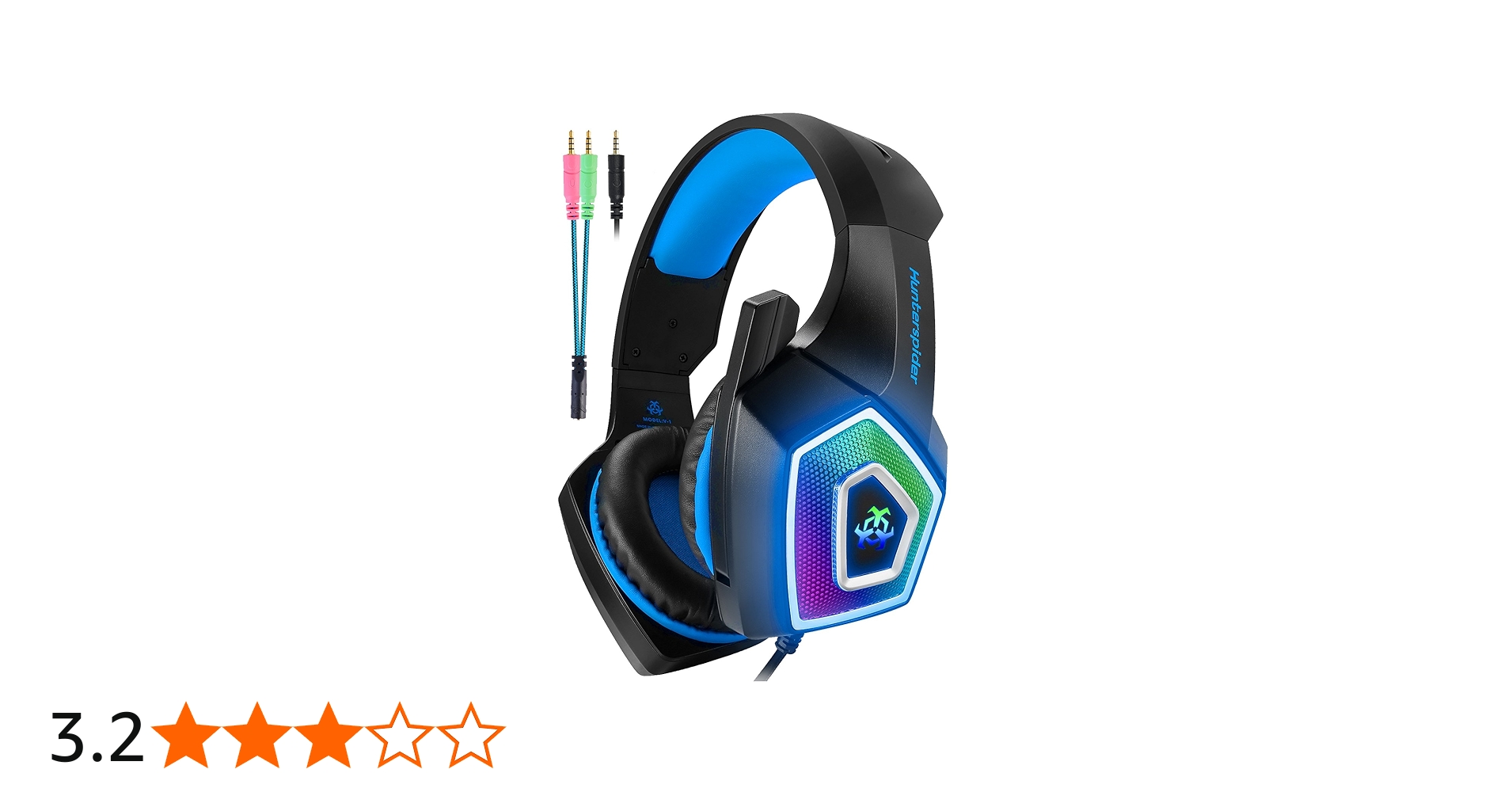 Amazon | 【虹色 LED 】 V1 ゲーミングヘッドセット ps4 ヘッドセット