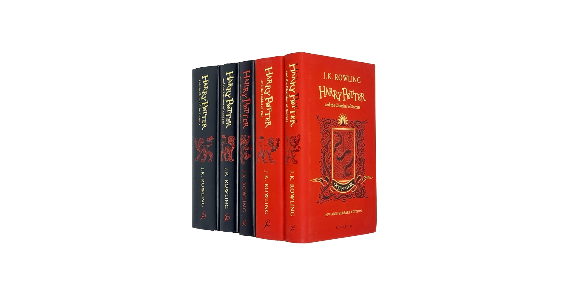 Harry Potter House Gryffindor Edition Series 1-5 Books Collection