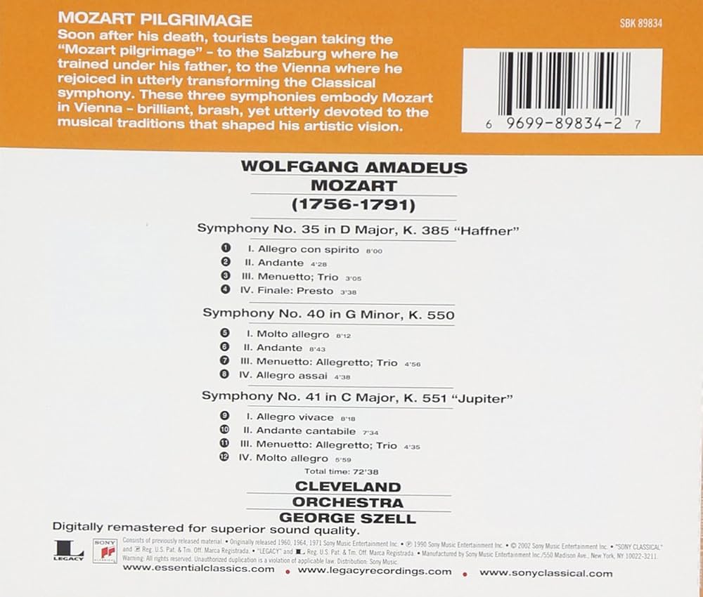 George Szell - Mozart: Symphonies Nos. 35, 40 & 41 - Amazon.com Music