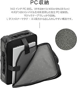 Amazon | [エースジーン] ビジネスリュック ガジェタブルWR2 A4サイズ