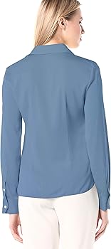 Theory womens Classic Fitted Shirt, Cornflower, Petite US at