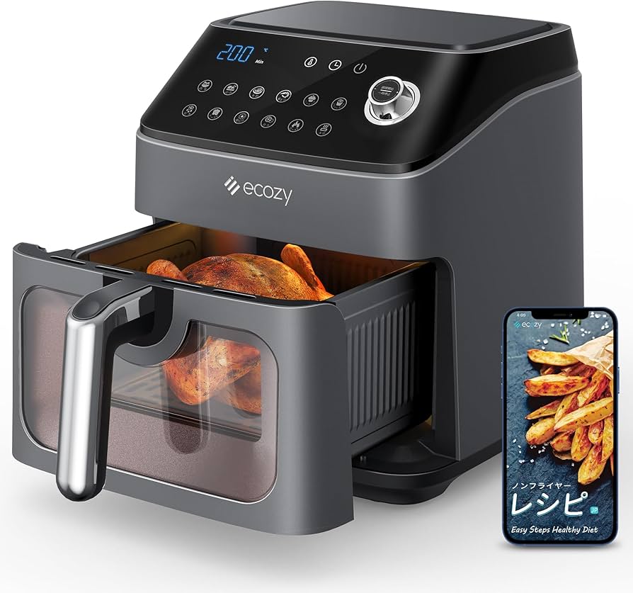Amazon.co.jp: ノンフライヤー 【透明窓】 4.3L大容量 1-4人 エア