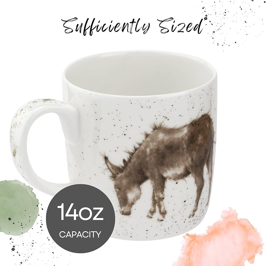 Amazon.com | Royal Worcester Wrendale Designs 14 oz Mug, Gentle