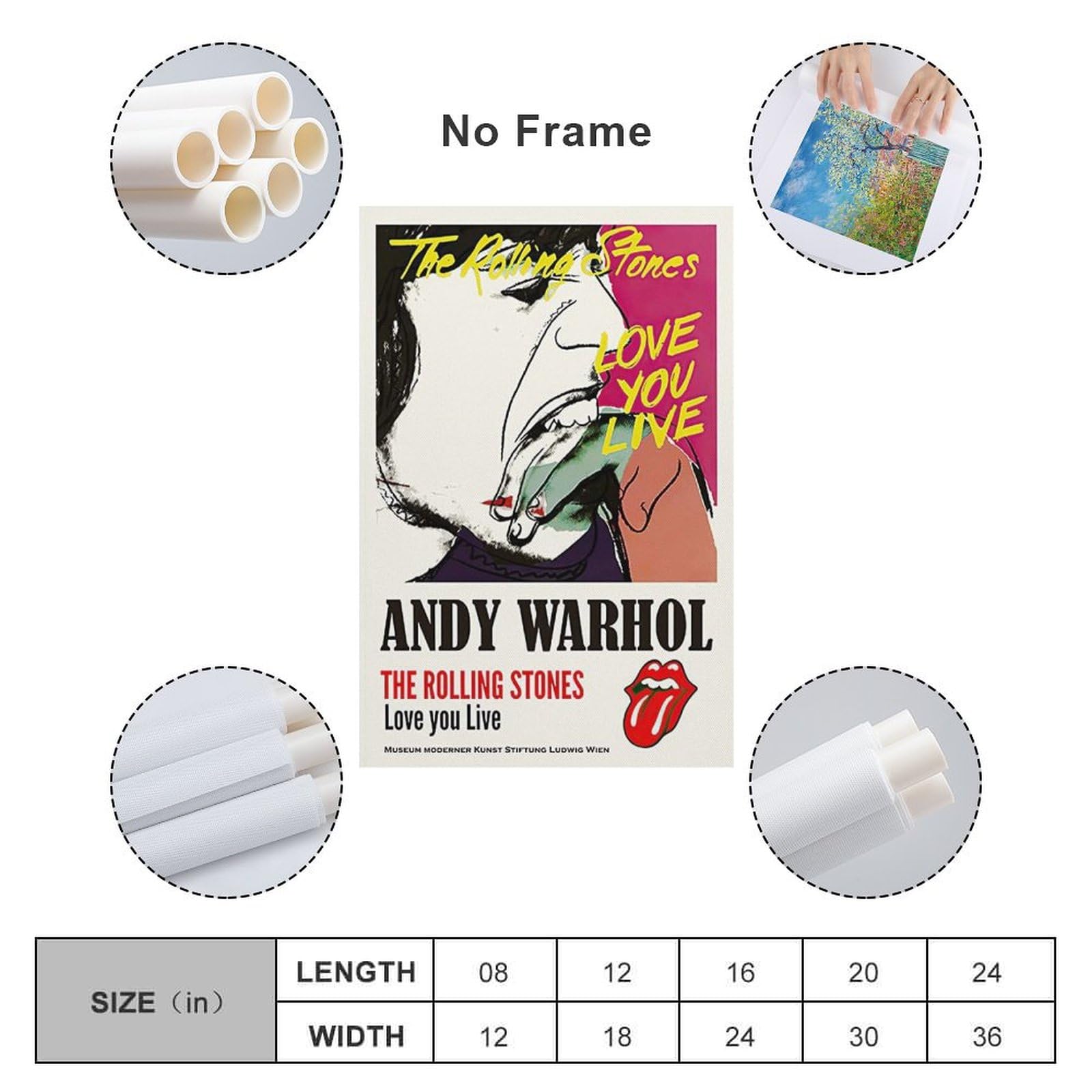 Amazon.co.jp: アンディウォーホルローリングストーンズポスターアート