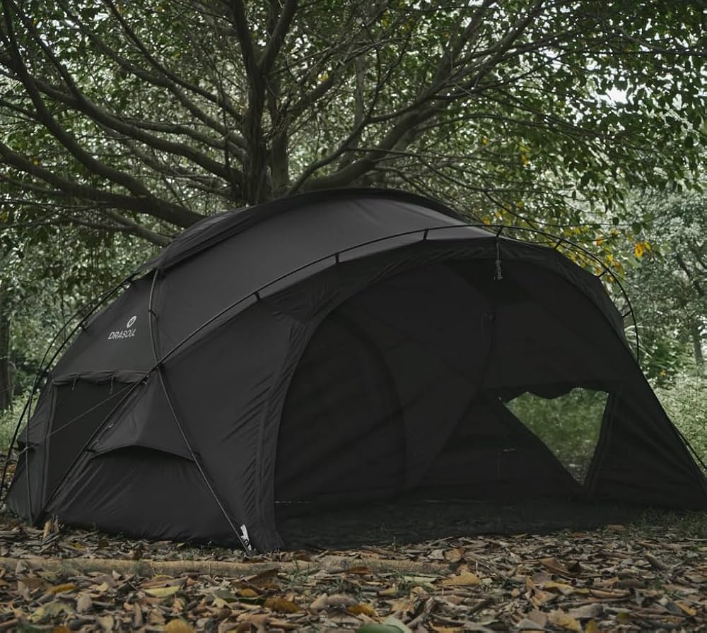 Amazon.co.jp: DRASOUL 多功能ドームテント 撥水加工 煙突付き 日除け