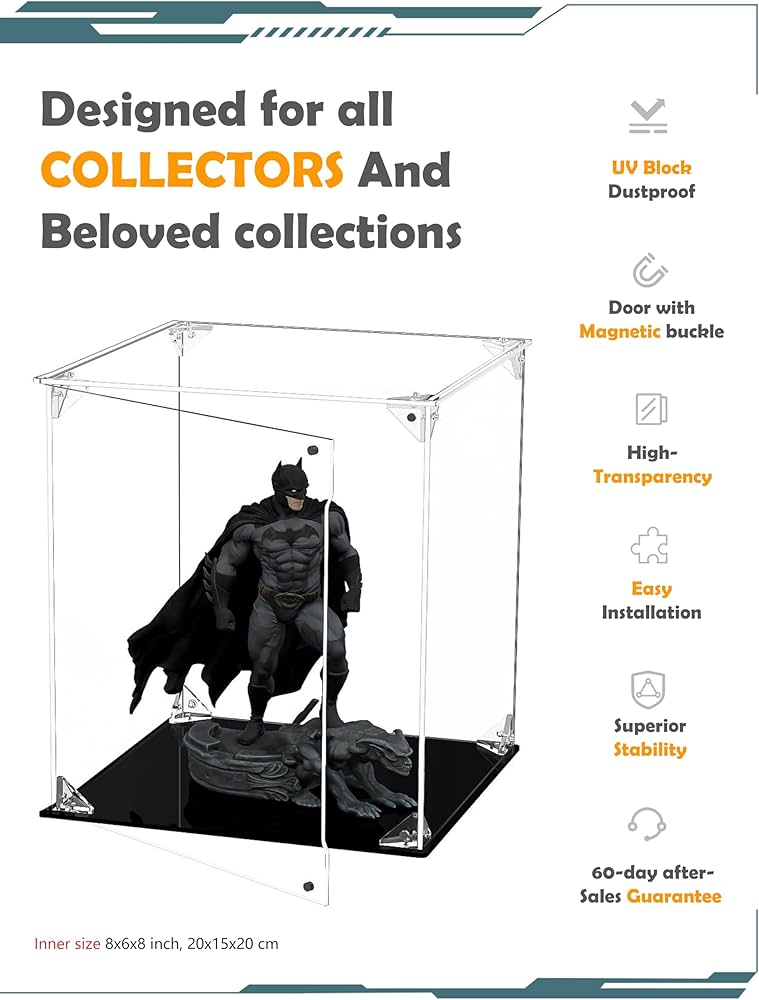 Amazon.com: COOLTAKU Clear Acrylic Display Case, Front-Open Door