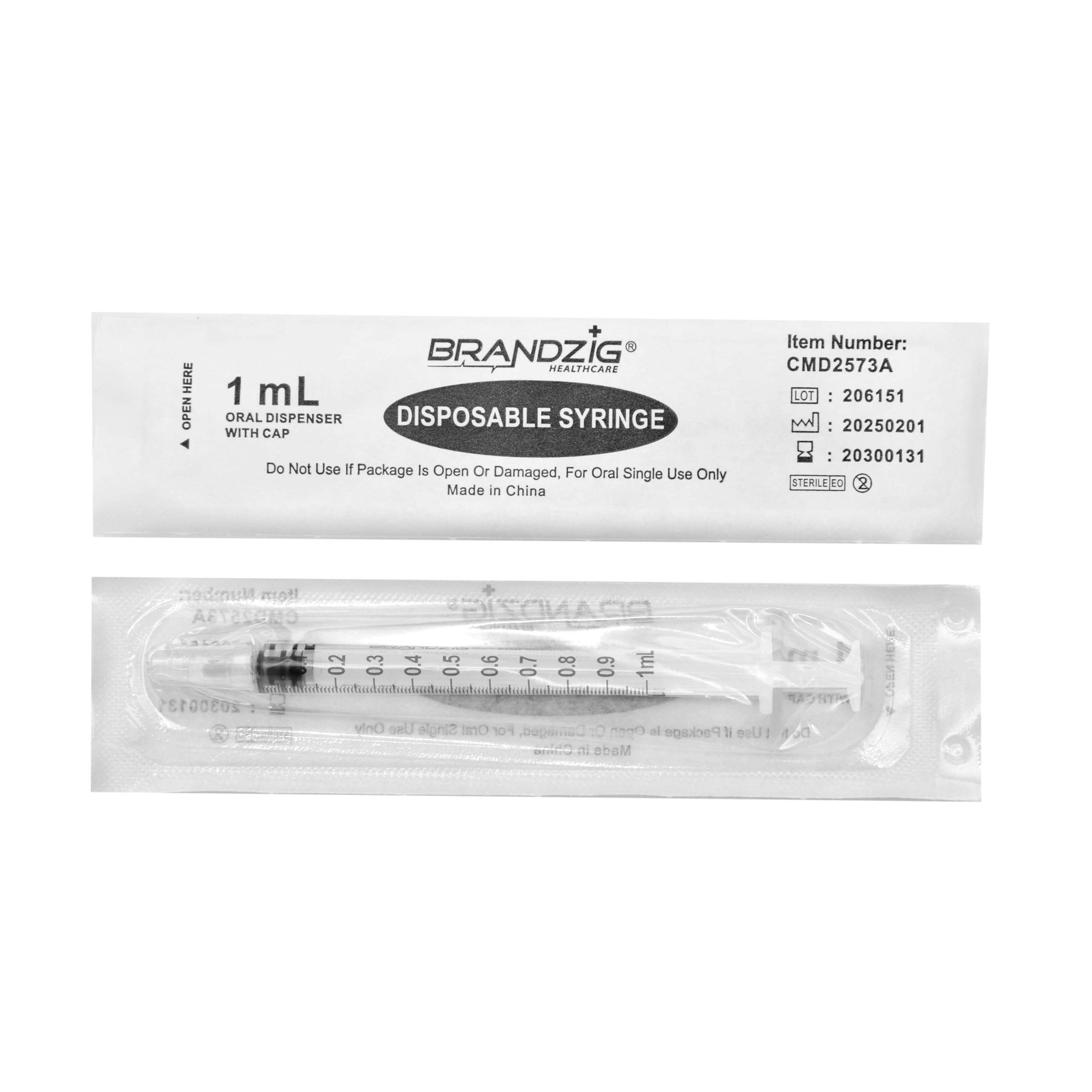 Amazon.com: 1ml Syringe with Cap (100 Pack) | Oral Dispenser