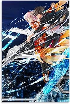 Amazon｜アニメポスターギルティクラウン桜満集と楪いのり キャンバス