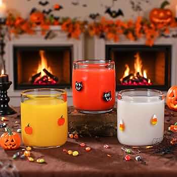 Amazon.com | SiliFine 3 Pcs Halloween Icon Juice Glasses, 14oz