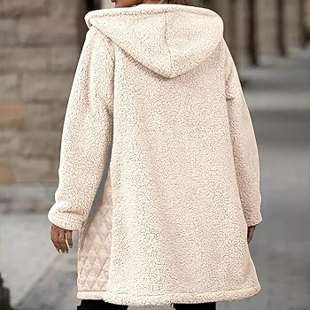 Baimiu Long Winter Coats for Women Quilted Jackets Patchwork Fuzzy