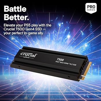 Amazon.com: Crucial T500 1TB PCIe Gen4 NVMe Gaming PS5 SSD with