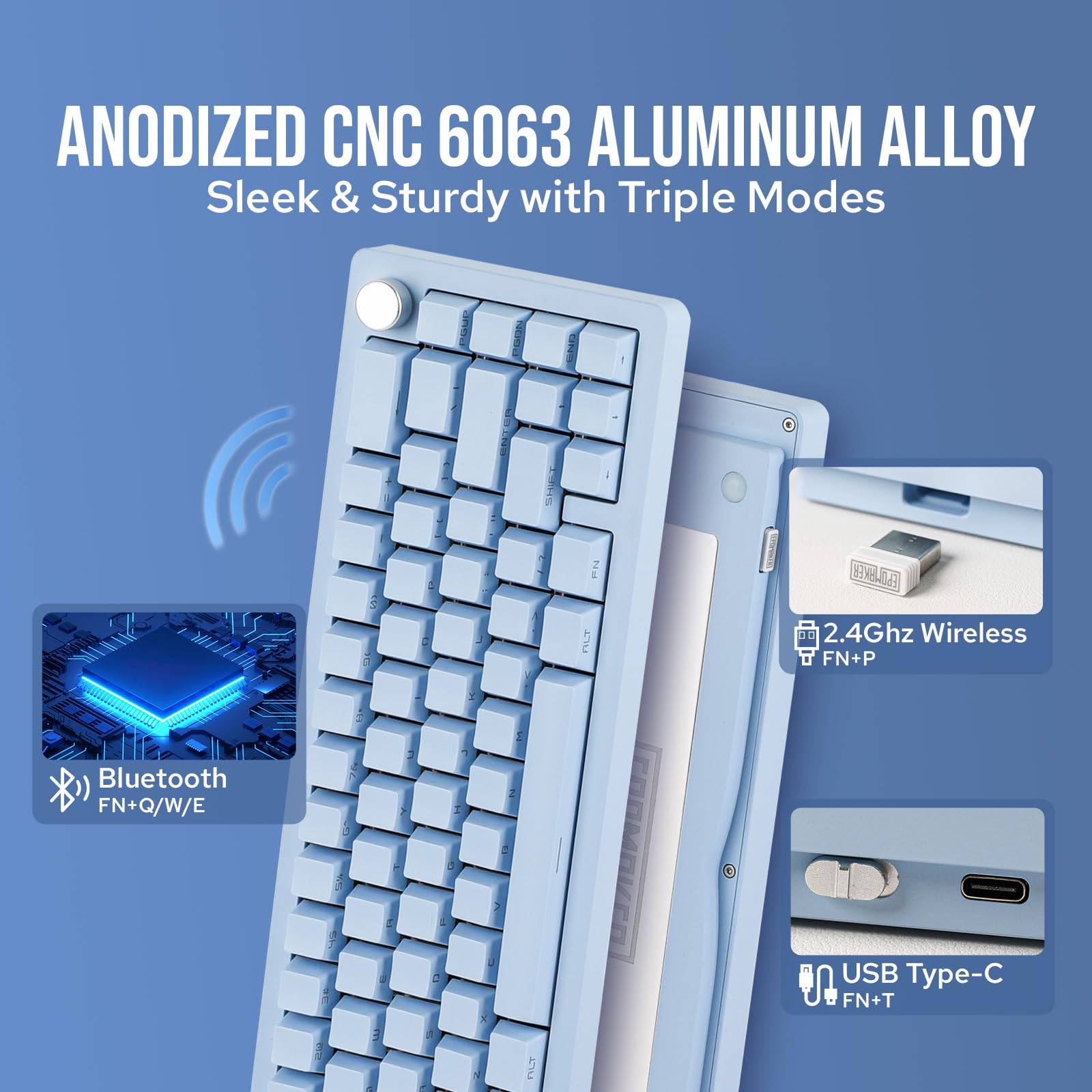 Amazon.com: EPOMAKER Tide65 QMK/VIA Wireless Gaming Keyboard, 65