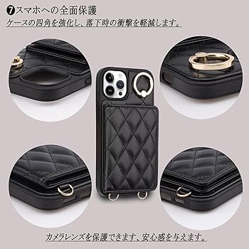 Amazon.co.jp: iPhone13 Pro ケース 手帳型 ショルダー ストラップ付き