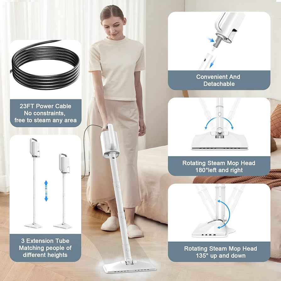 Amazon.com - Steam Cleaner, 6 in1 Rotated Steam Mop Cleaner with 2