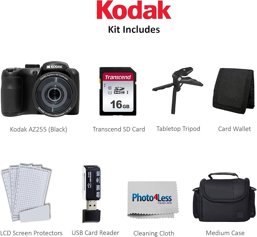 Amazon | Kodak PIXPRO AZ255 デジタルカメラ(ブラック) + ポイント