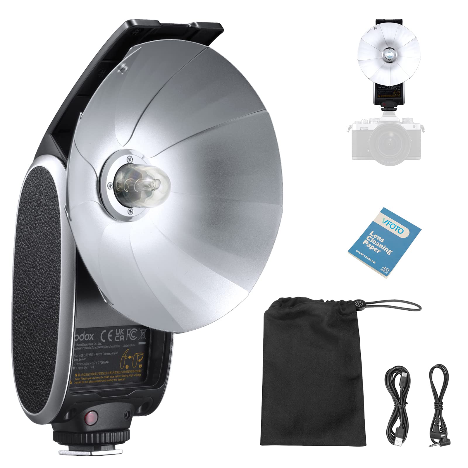 Amazon | Godox Lux Senior レトロ カメラフラッシュ クリップオン