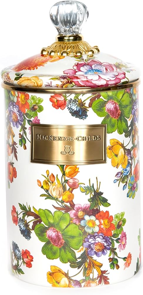 Amazon.com: MACKENZIE-CHILDS Large Enamel Canister, Kitchen