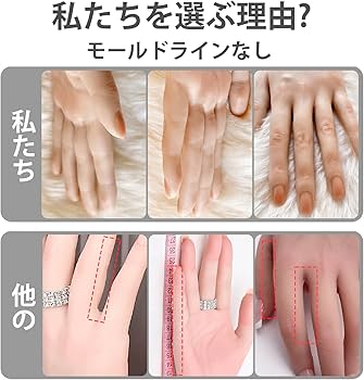 新品】ネイルアート用手モデル 肌色骨折あり左手 指輪ブレスレット用