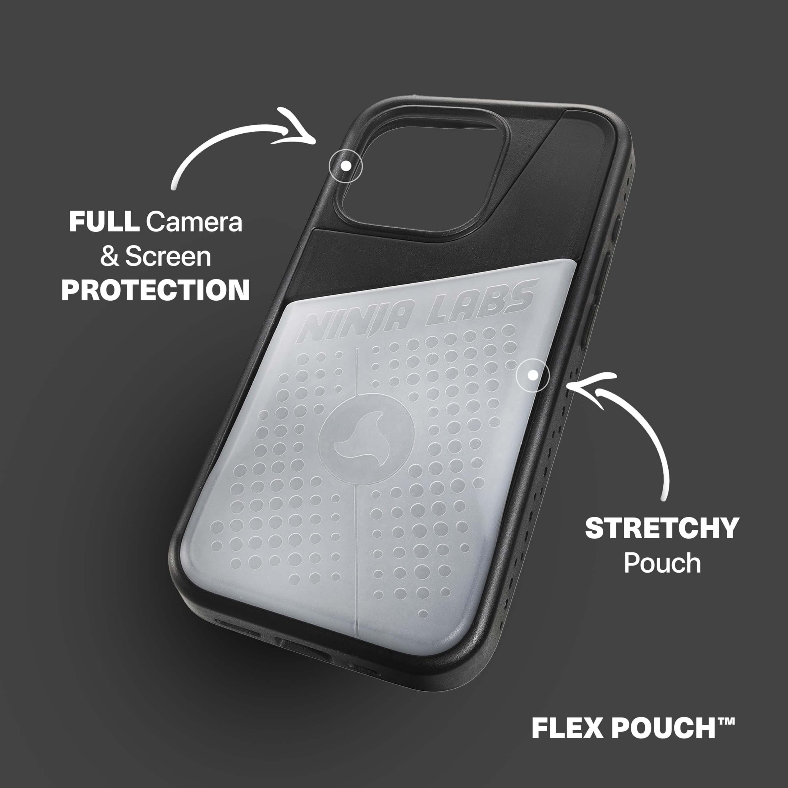 Amazon.com: Ninja Labs Flex Pouch Phone Case (Stretches to Hold 30
