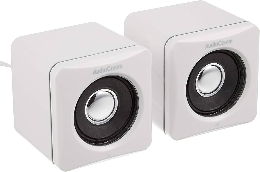 Amazon.co.jp: オーム電機 ステレオミニスピーカー ホワイト ASP-204N