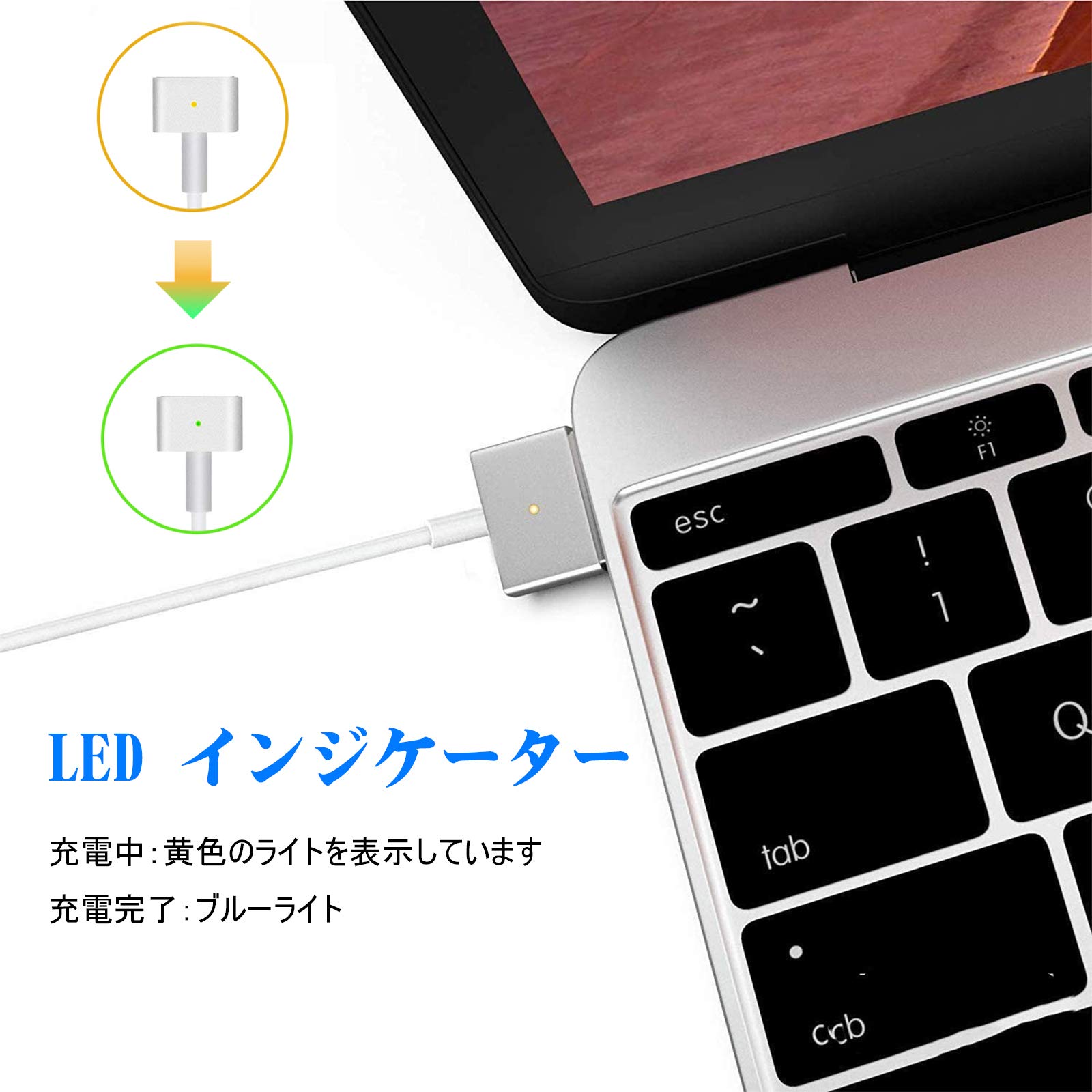 Amazon.co.jp: Macbook Pro 充電器 60W M2 T 型 Macbook Pro 用 互換