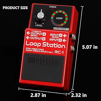 Boss RC-1 Loop Station Bundle with Gearlux Power Supply