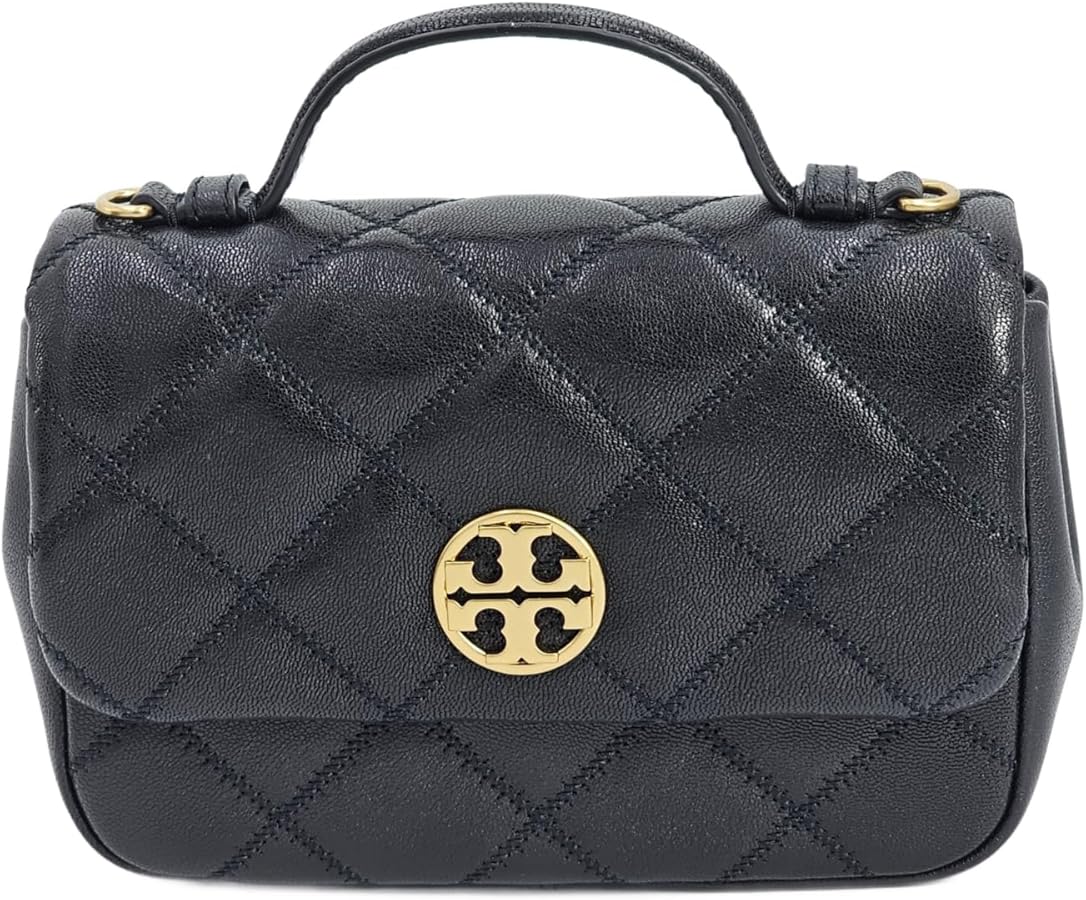 Tory Burch 153399 Willa Black With Gold Hardware Women's Mini Top