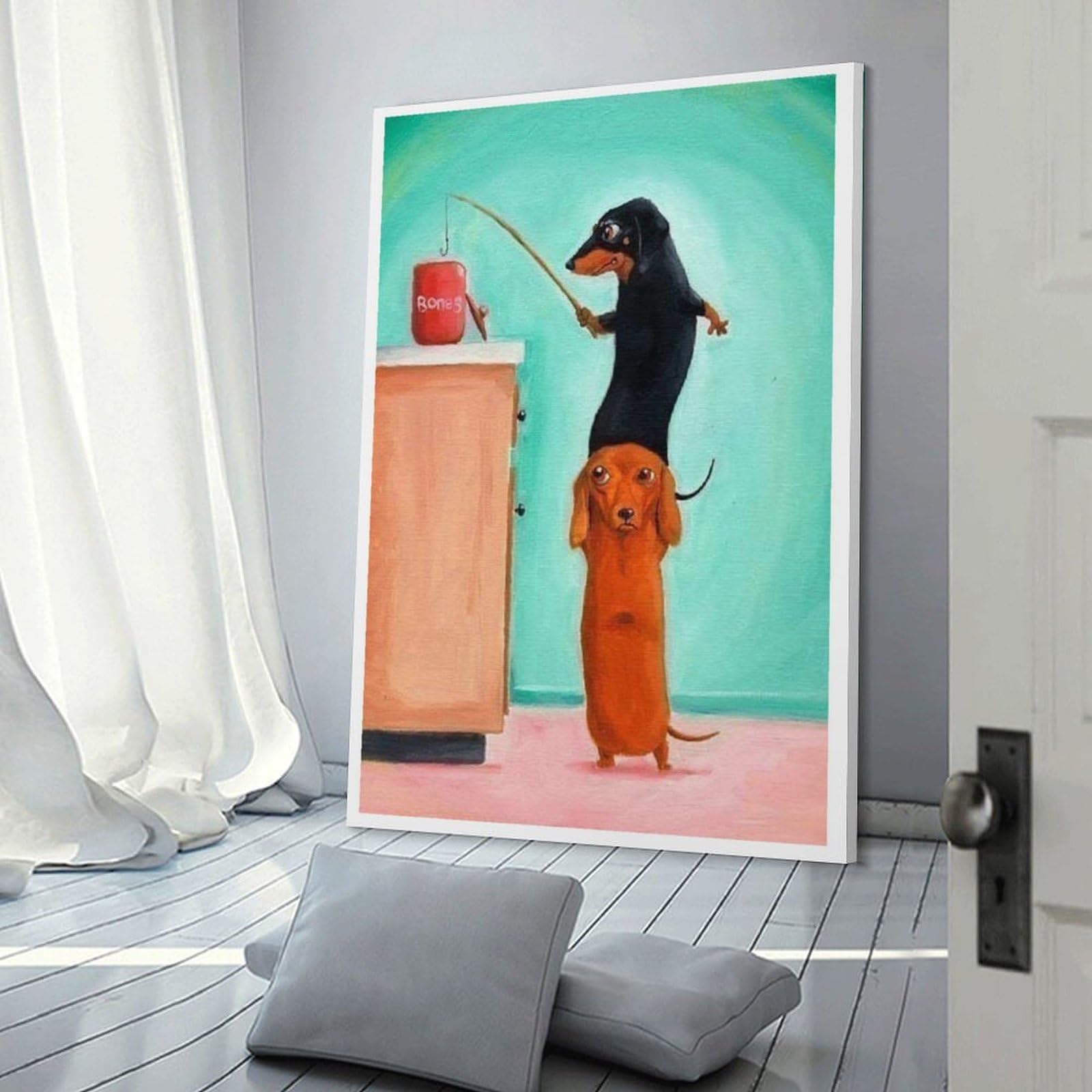 Amazon.co.jp: ノーブランド品 ダックスフンドソーセージ犬の壁アート