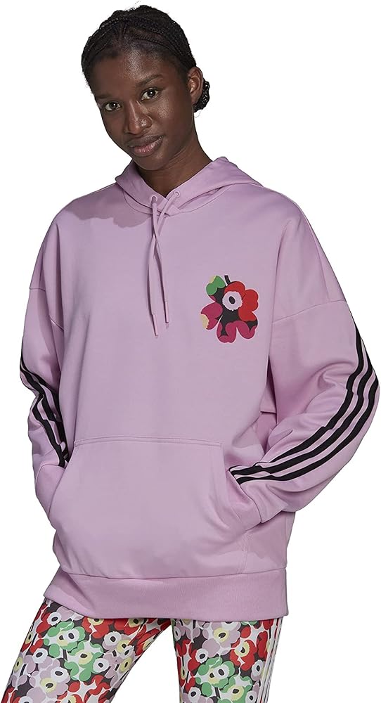 Amazon.com: adidas womens Marimekko Hoodie Frost Pink X-Small