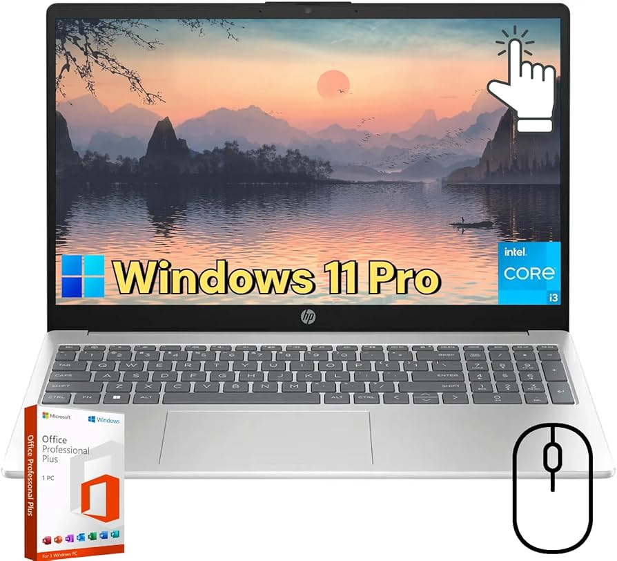 Amazon.com: HP 15.6 Portable Touchscreen Laptop - Windows 11 Pro