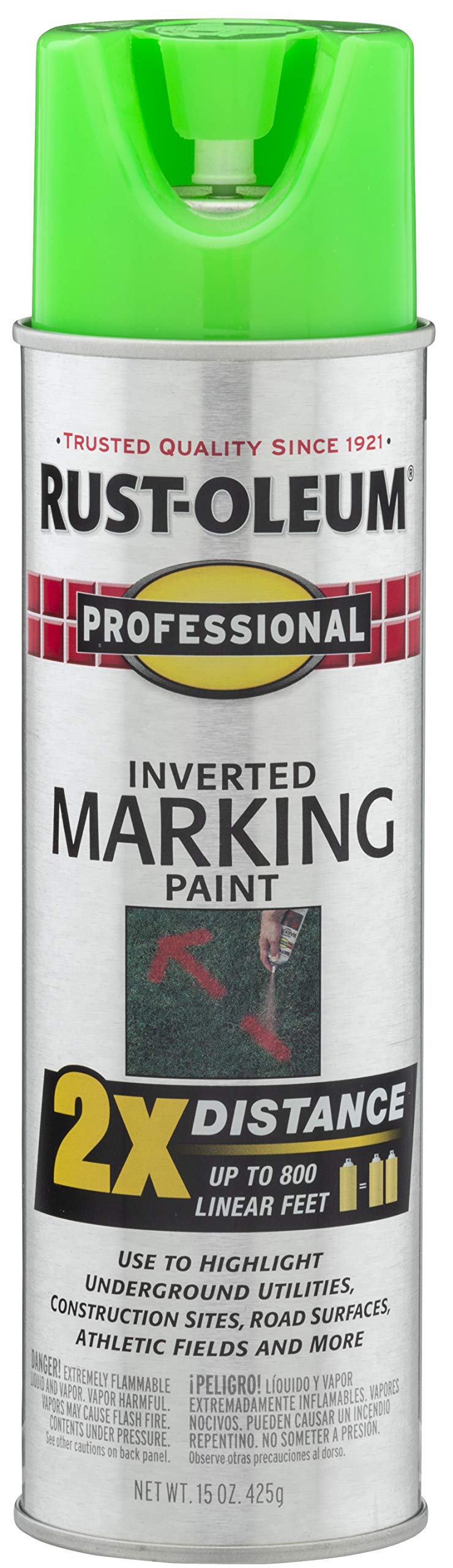 Rust-Oleum 266574 Professional 2X Distance Inverted Marking Spray