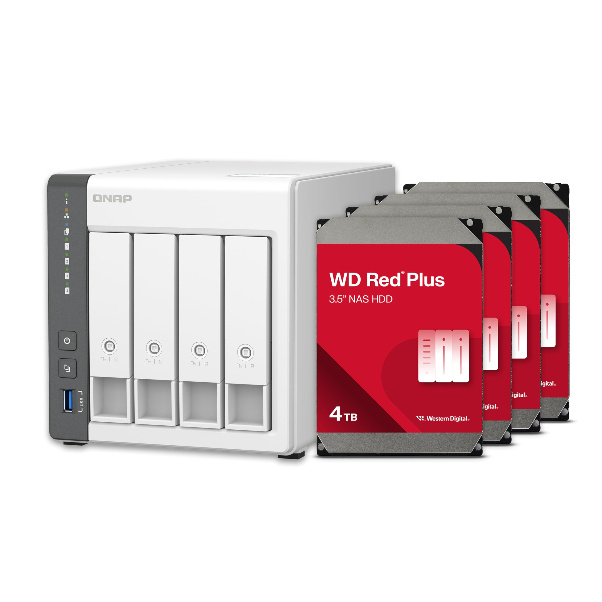 Amazon.co.jp: QNAP TS-433-4G-44W-US 4ベイ NAS 12TBストレージ容量