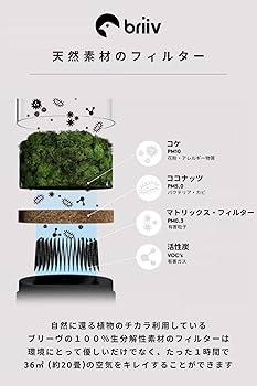 Amazon.co.jp: BRIIV (ブリーヴ) 英国発の自然派エコ空気清浄機 コケ