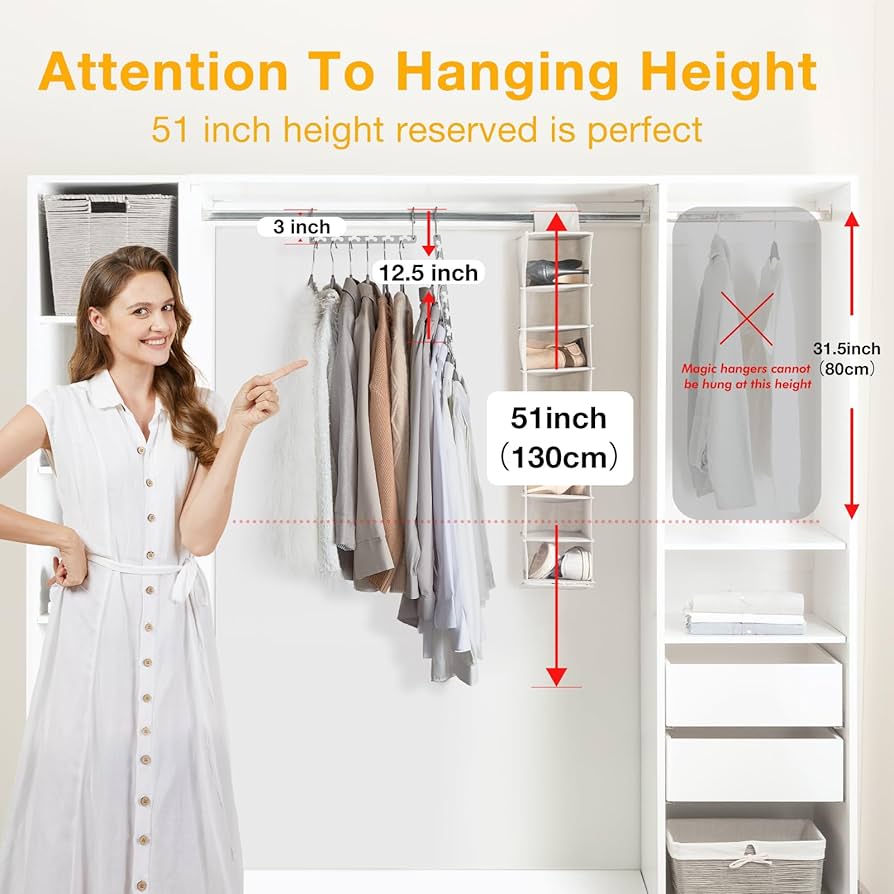Amazon.com: HOUSE DAY 10.5 Inch Closet Space Saving Wardrobe