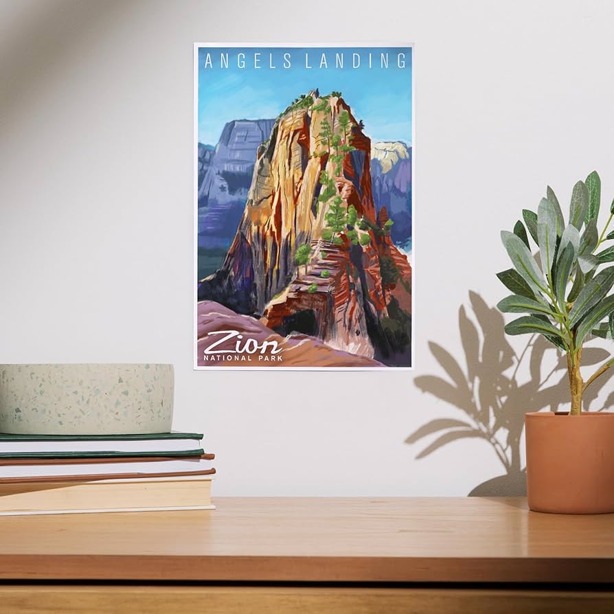 Amazon.com: Lantern Press 8x12 Inch Art Print Wall Decor, Zion