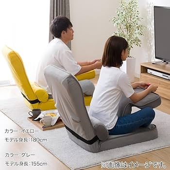 Amazon｜ニトリ ゲーミング 座椅子2 ベロア イエローグリーン NITORI