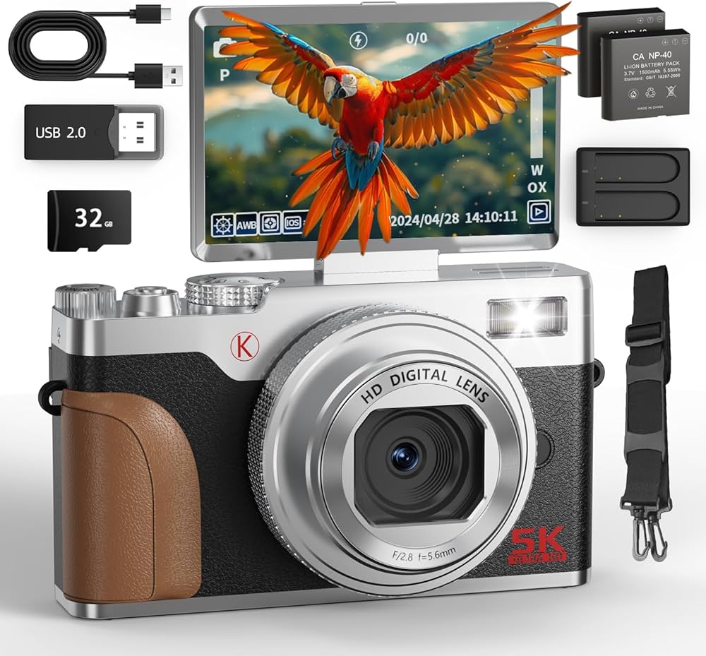 Amazon | NBD 5K 6400万画素デジタルカメラ 18倍ズーム オート