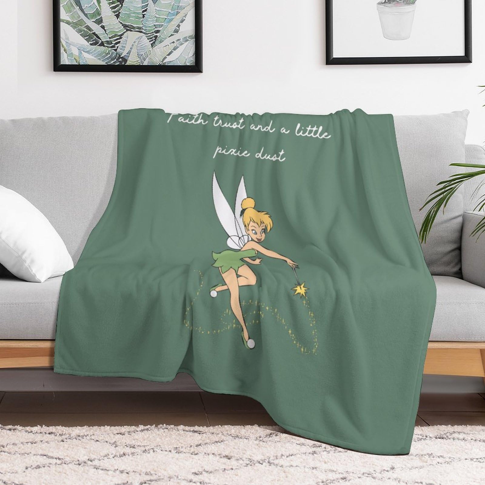Amazon｜ティンカーベル 毛布 ブランケット 冬用 夏用 フランネル生地